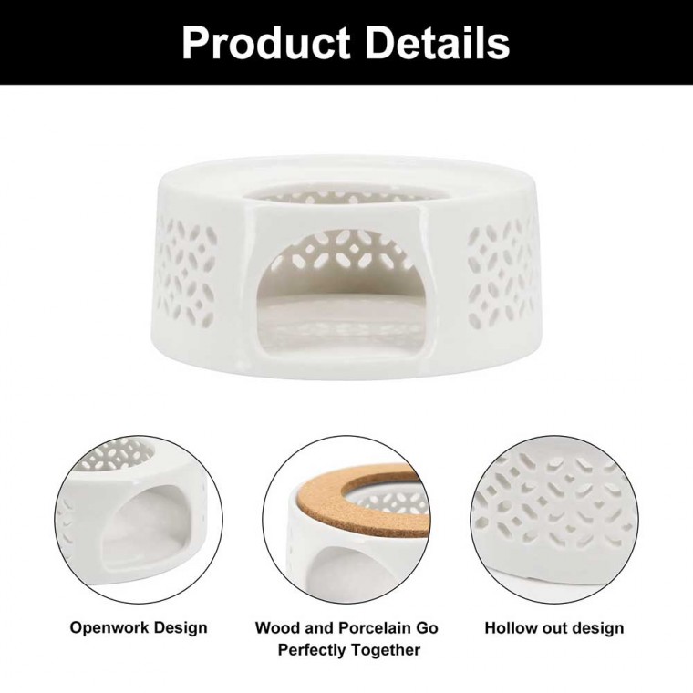 Ceramic Teapot Warmer Modern White