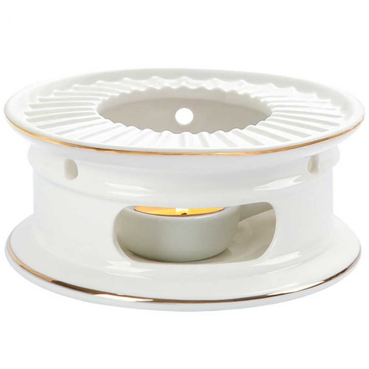 Ceramic Teapot Warmer Round White