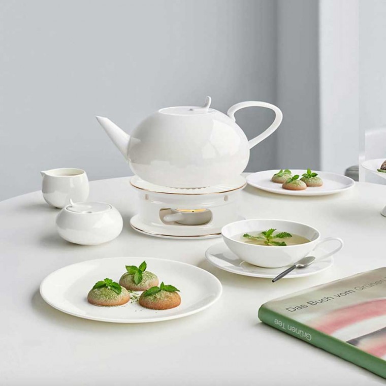 Ceramic Teapot Warmer Round White