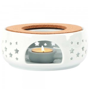 Ceramic Teapot Warmer Star White