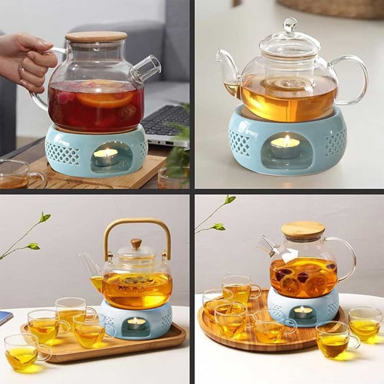 Ceramic Teapot Warmer Blue