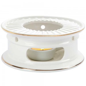 Ceramic Teapot Warmer Round White