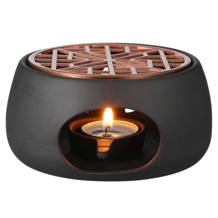 Porcelain Teapot Warmer Black