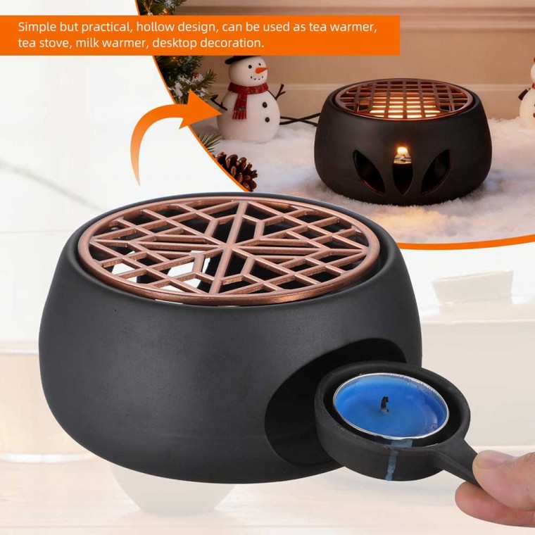 Porcelain Teapot Warmer Black