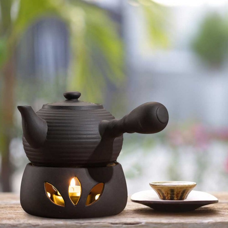 Porcelain Teapot Warmer Black