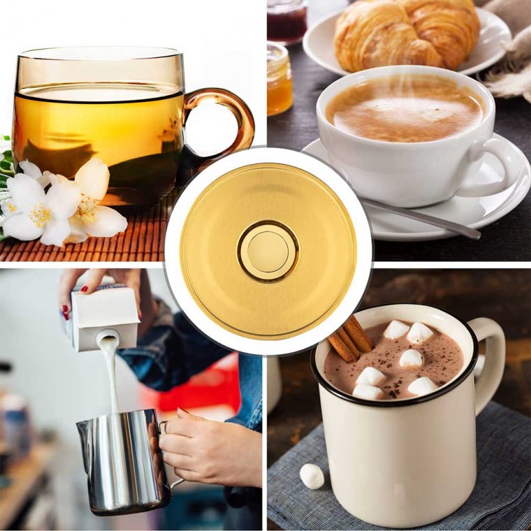 Stainless Steel Teapot Warmer Golden Flower