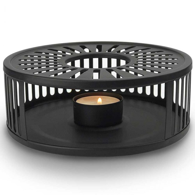 Stainless Steel Teapot Warmer Modern Black