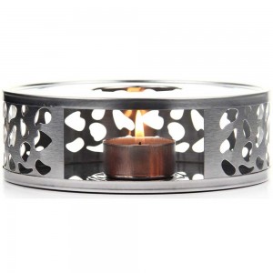 Stainless Steel Teapot Warmer Silver Flower