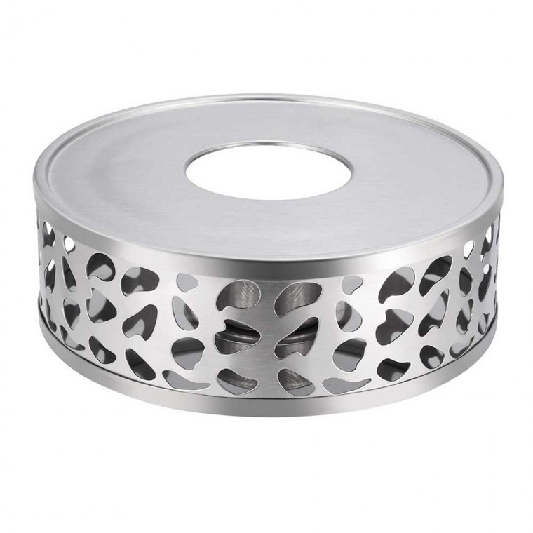 Stainless Steel Teapot Warmer Silver Flower