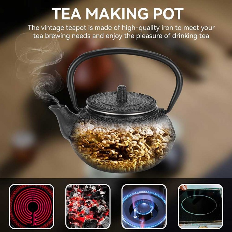 Pearl Cast Iron Teapot 300ml/10oz