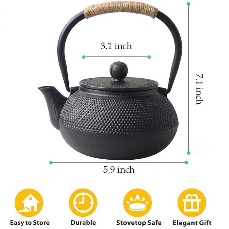 Pearl Cast Iron Teapot 800ml/27oz
