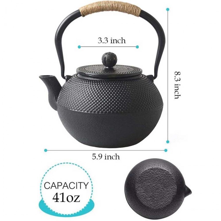 Pearl Cast Iron Teapot 1200ml/41oz