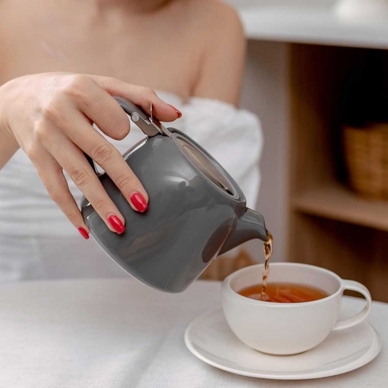 Gray Ceramic Teapot 500ml/17oz