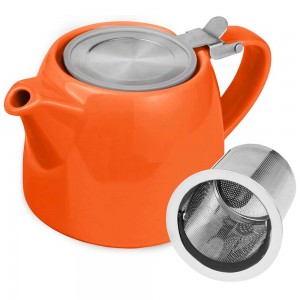 Orange Ceramic Teapot 500ml/17oz