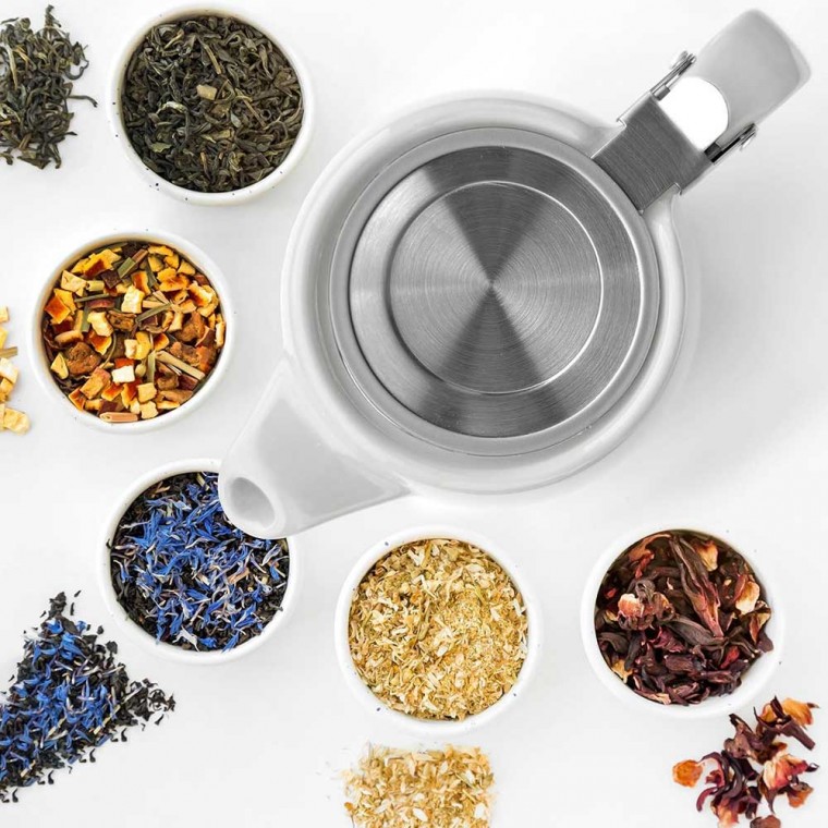 White Ceramic Teapot 500ml/17oz