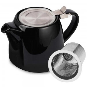 Ceramic Teapot Black Classic 500ml/17oz