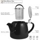 Ceramic Teapot Black Classic 500ml/17oz