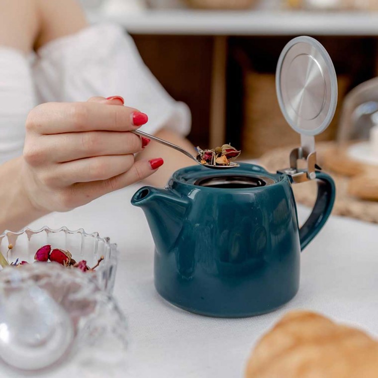 Ceramic Teapot Dark Blue 500ml/17oz