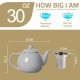 Porcelain Teapot With Removable Infuser Gray 800ml/27oz