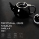 Porcelain Teapot With Removable Infuser Black 800ml/27oz