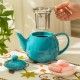 Porcelain Teapot With Removable Infuser Blue 800ml/27oz