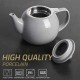 Porcelain Teapot With Removable Infuser Gray 800ml/27oz
