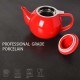 Porcelain Teapot With Removable Infuser Red 800ml/27oz