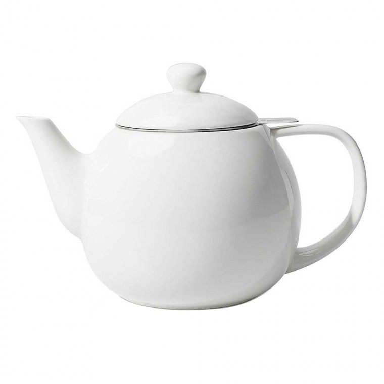 Porcelain Teapot With Removable Infuser White 800ml/27oz