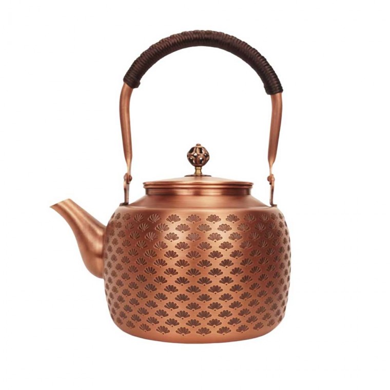 Copper Tea Kettle Leaf 1500ml/51oz