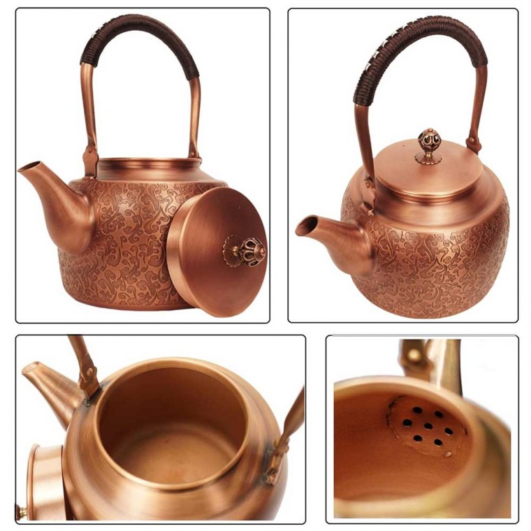 Copper Tea Kettle Orchids 1500ml/51oz