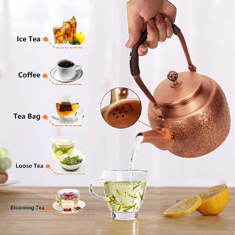 Copper Tea Kettle Vine 1500ml/51oz