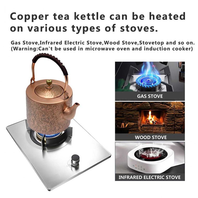 Copper Teapot With Infuser 2000ml/67oz
