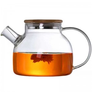 Glass Teapot Bamboo Lid 1000ml/34oz