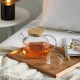 Glass Teapot Bamboo Lid 1000ml/34oz
