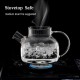 Glass Teapot Bamboo Lid 1000ml/34oz