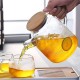 Glass Teapot Bamboo Lid 1600ml/54oz
