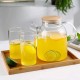Glass Teapot Bamboo Lid 1600ml/54oz