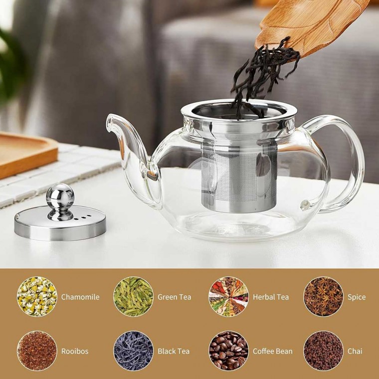Glass Teapot With Infuser Classic 600ml/20oz