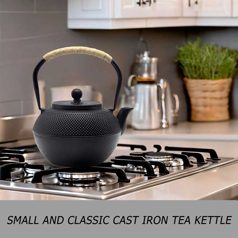 Cast Iron Teapot Set With Trivet 1200ml/40.6oz