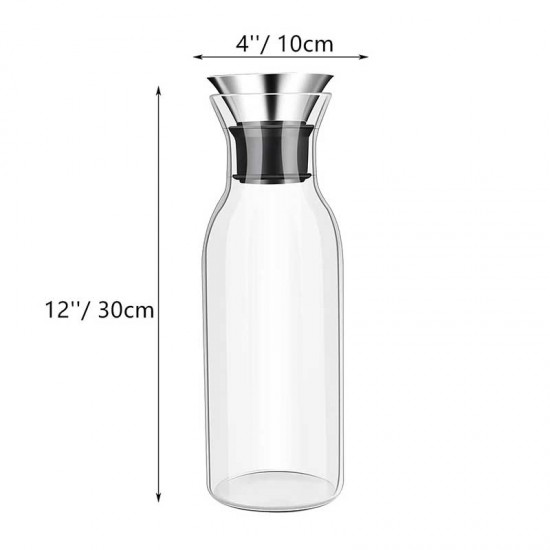 Glass Carafe With Flip-Drip Lid 1000ml Glass Carafe With Flip-Drip Lid 1000ml