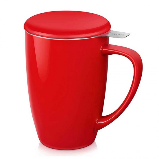 Ceramic Mug With Infuser For Loose Tea Red 500ml Ceramic Mug With Infuser For Loose Tea Red 500ml